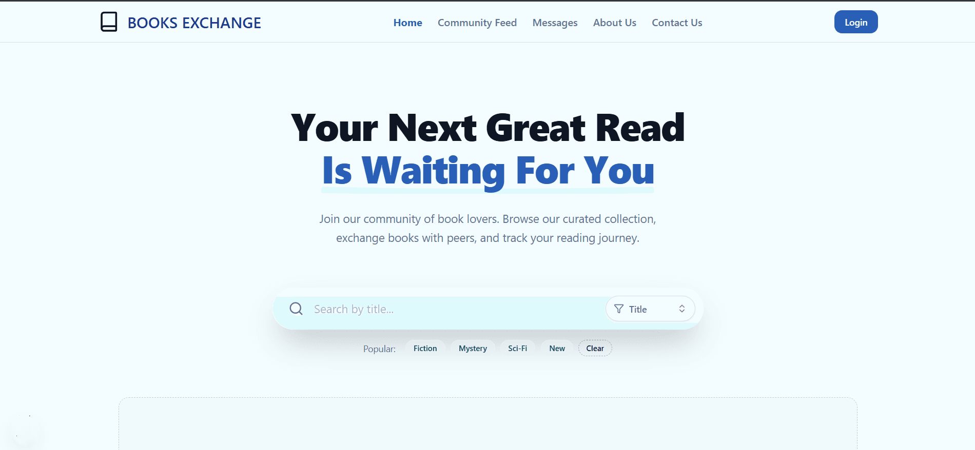 BooksExchange interface