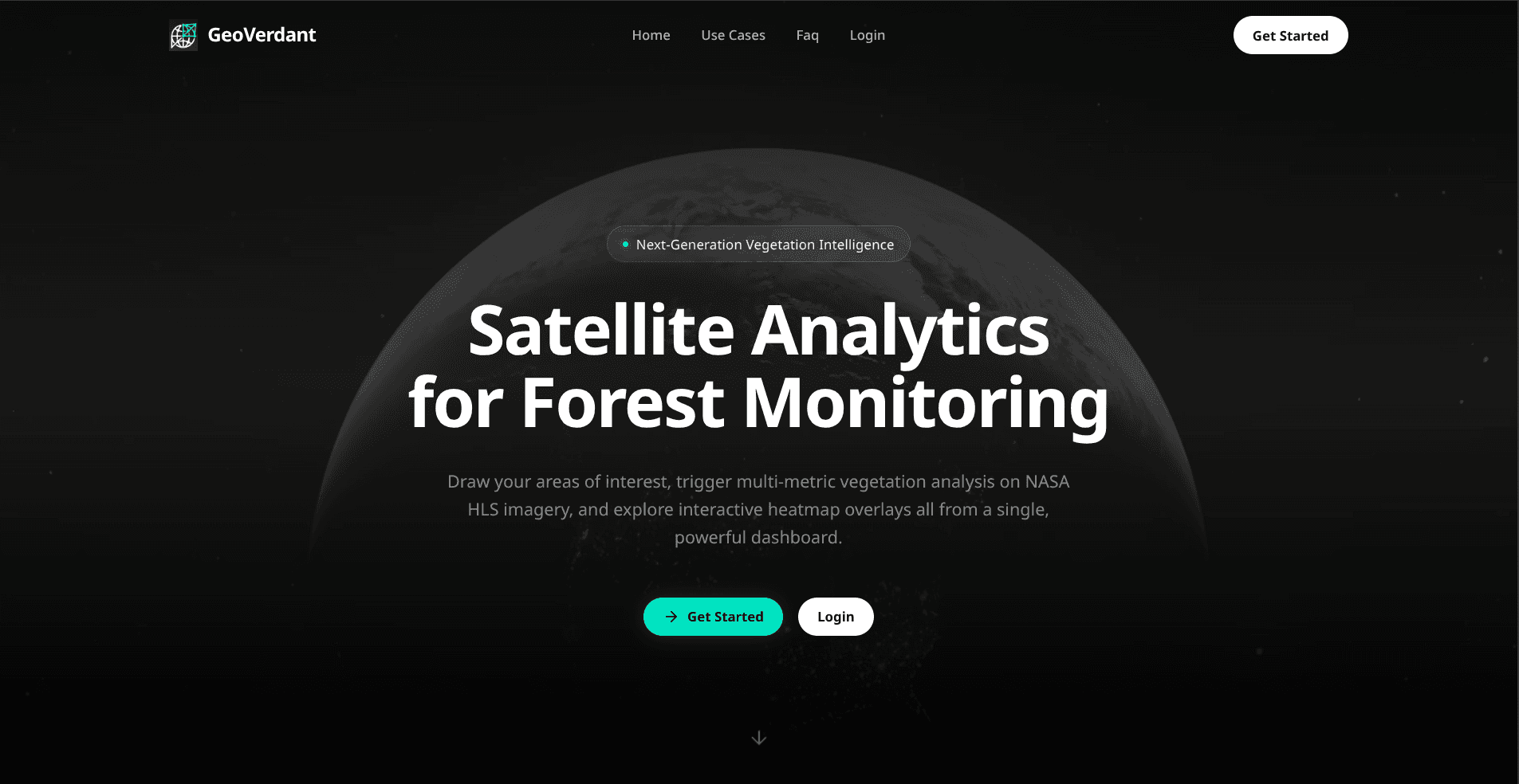 Geoverdant landing page